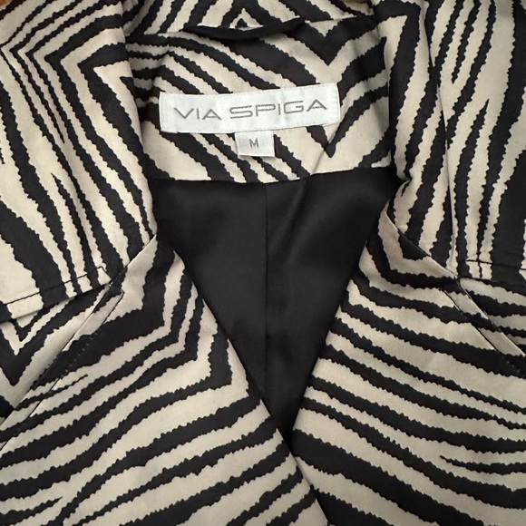 VIA SPIGA Woman’s Zebra Print Jacket - Picture 2 of 4